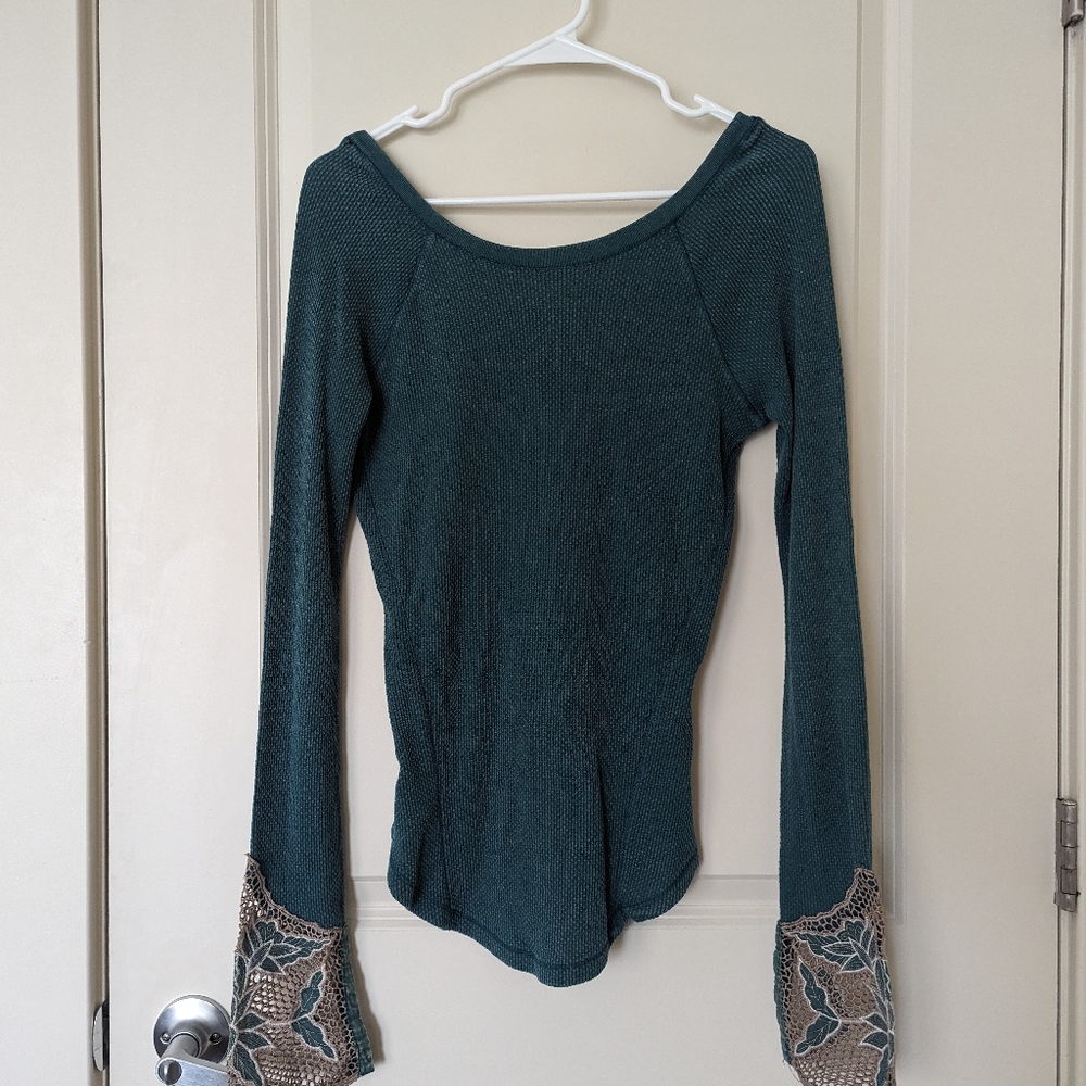 Free People Green Long-sleeve